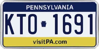 PA license plate KTO1691