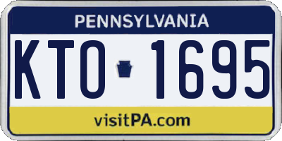 PA license plate KTO1695