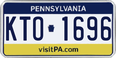 PA license plate KTO1696