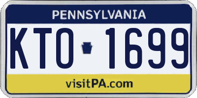 PA license plate KTO1699