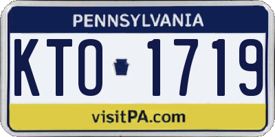 PA license plate KTO1719