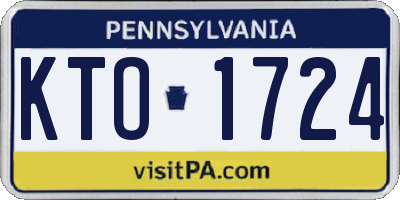 PA license plate KTO1724