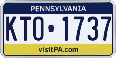 PA license plate KTO1737