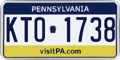 PA license plate KTO1738