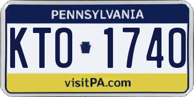 PA license plate KTO1740