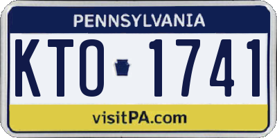 PA license plate KTO1741