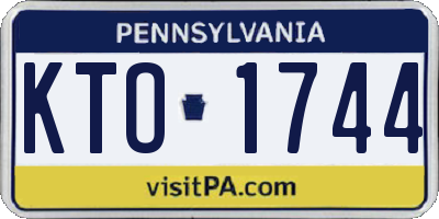 PA license plate KTO1744