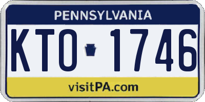 PA license plate KTO1746