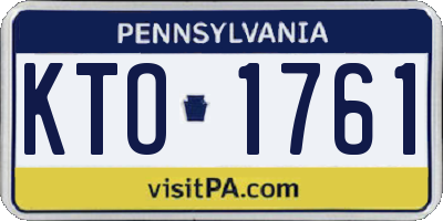 PA license plate KTO1761