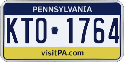 PA license plate KTO1764