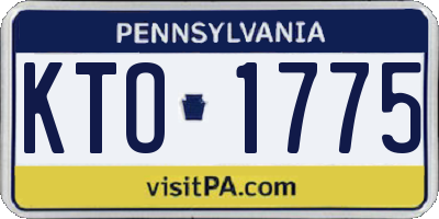 PA license plate KTO1775