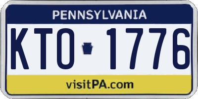 PA license plate KTO1776
