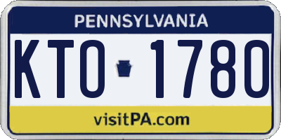PA license plate KTO1780