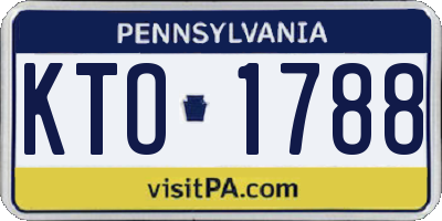 PA license plate KTO1788