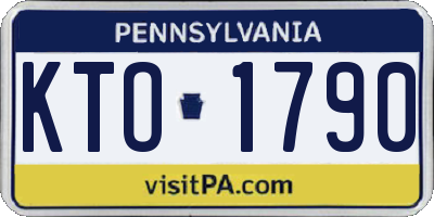 PA license plate KTO1790