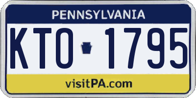 PA license plate KTO1795