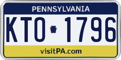 PA license plate KTO1796