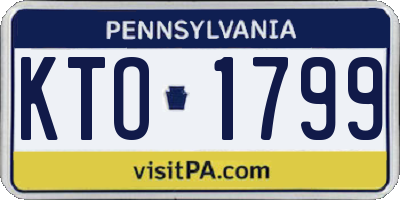 PA license plate KTO1799