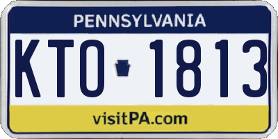 PA license plate KTO1813