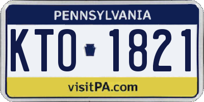 PA license plate KTO1821