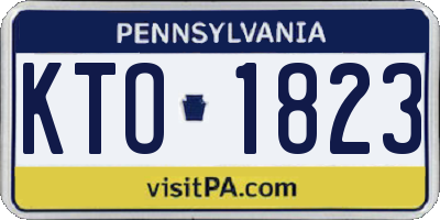 PA license plate KTO1823