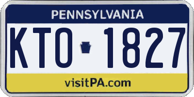PA license plate KTO1827