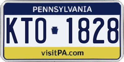 PA license plate KTO1828