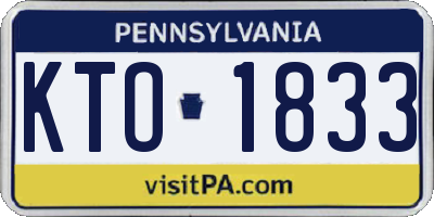 PA license plate KTO1833