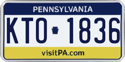 PA license plate KTO1836