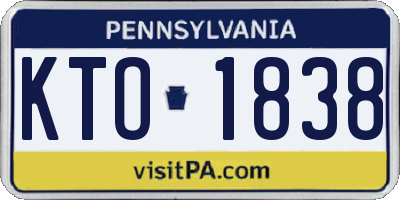 PA license plate KTO1838