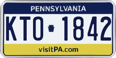 PA license plate KTO1842