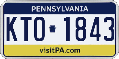 PA license plate KTO1843
