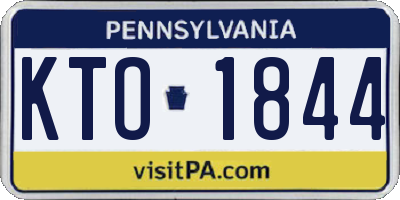 PA license plate KTO1844