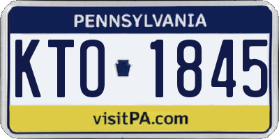 PA license plate KTO1845