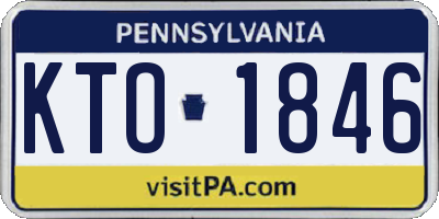 PA license plate KTO1846