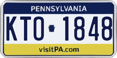 PA license plate KTO1848