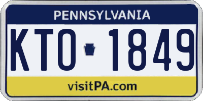 PA license plate KTO1849