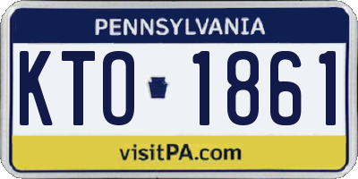 PA license plate KTO1861