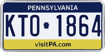 PA license plate KTO1864