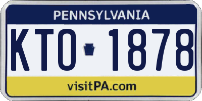 PA license plate KTO1878