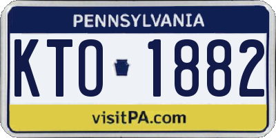 PA license plate KTO1882