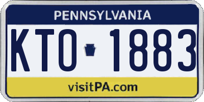 PA license plate KTO1883