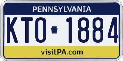 PA license plate KTO1884