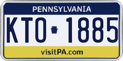 PA license plate KTO1885