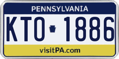 PA license plate KTO1886