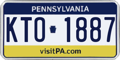 PA license plate KTO1887