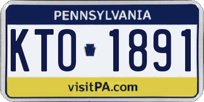 PA license plate KTO1891