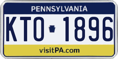 PA license plate KTO1896
