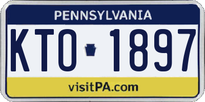 PA license plate KTO1897