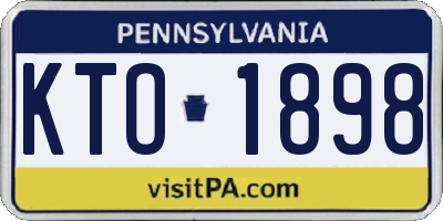 PA license plate KTO1898